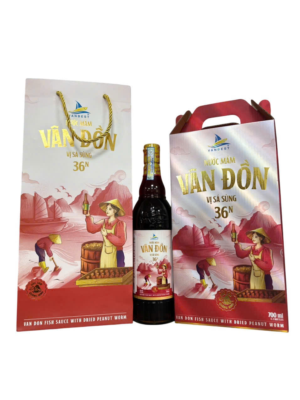 Nước mắm Vân Đồn vị sá sùng 36N ( Chai 700ml)