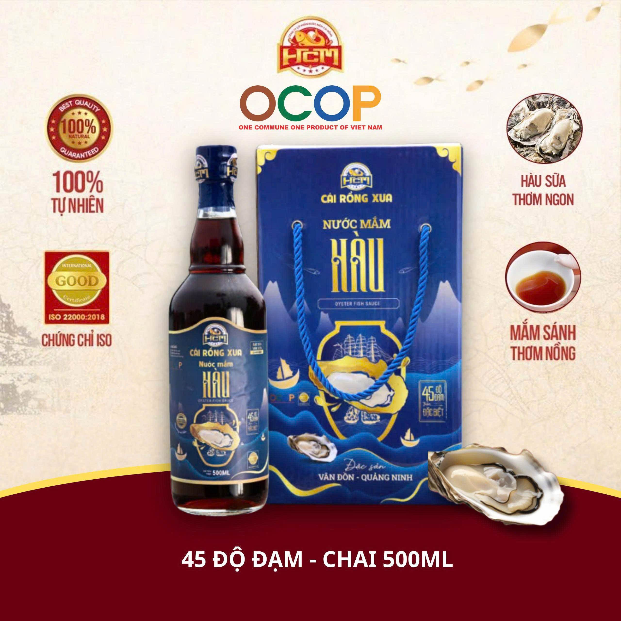 Nước mắm hàu 45 độ đạm