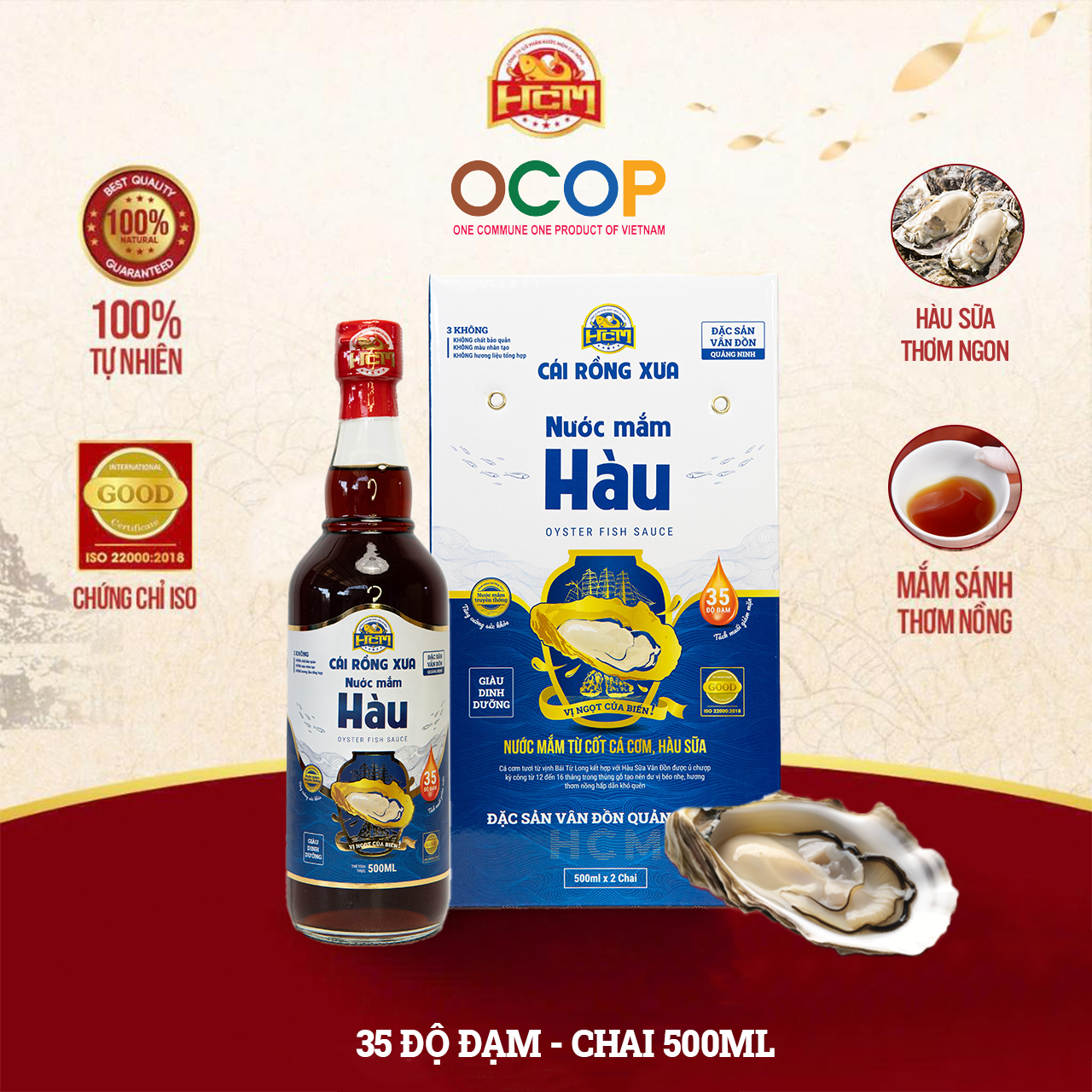 Nước mắm hàu 35 độ đạm